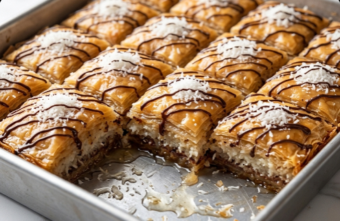 Baklava sa Kokosom i Čokoladom: Egzotični obrt tradicionalnog deserta