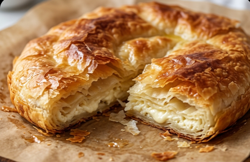 Originalni Domaći Lisnati Burek sa Sirom: Pekarski Recept sa Gotovim Korama