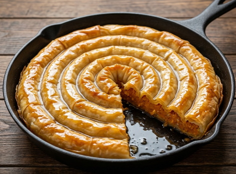 Sočna Domaća Bundevara sa Sirupom: Tradicionalna Pita od Bundeve