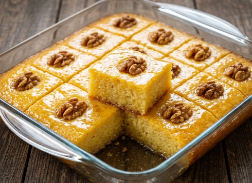 Starinski Tradicionalni Sočni Kolač Tatlija: Recept iz Staklene Tepsije