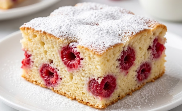 Najbolji Recept za Kolač sa Malinama: Vazdušast i Sočan Voćni Desert