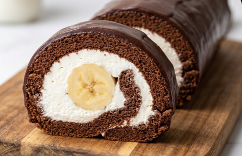 Brzi Čokoladni Rolat sa Bananama: Raskošni desert za 20 minuta