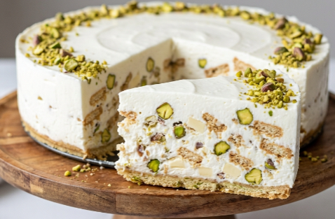 Okrugla Torta sa Grčkim Jogurtom i Pistaćima: Osvežavajuća i hrskava fantazija