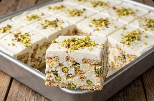 Nepečena Torta sa Pistaćima i Belom Čokoladom: Zelena fantazija