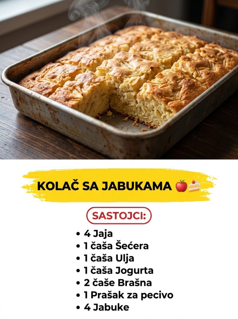 Najbolji Recept za Brzi Kolač sa Jabukama: Mekani Biskvit na Čaše