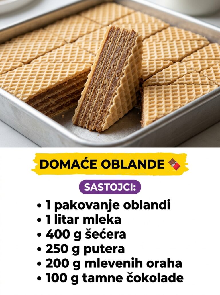 Najbolji starinski recept za domaće oblande sa karamelizovanim mlekom,