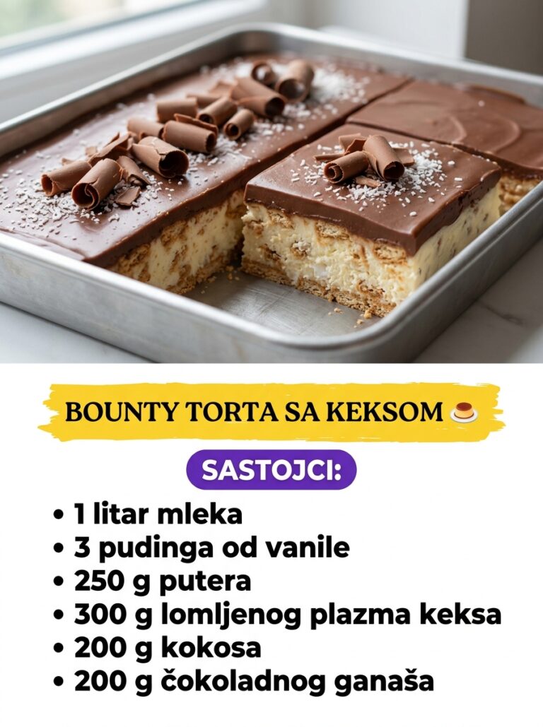Nepečena Bounty Torta sa Keksom: Egzotični kokos užitak za 20 minuta